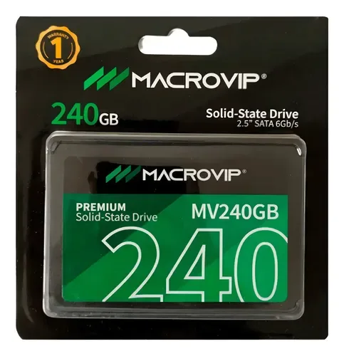 Disco Sólido SSD Macrovip 240GB 2.5 SATA 3 450MB/s Preto
