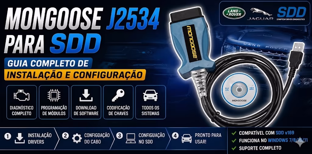 Mongoose J2534 para SDD: Guia Completo de Instalação e Configuração