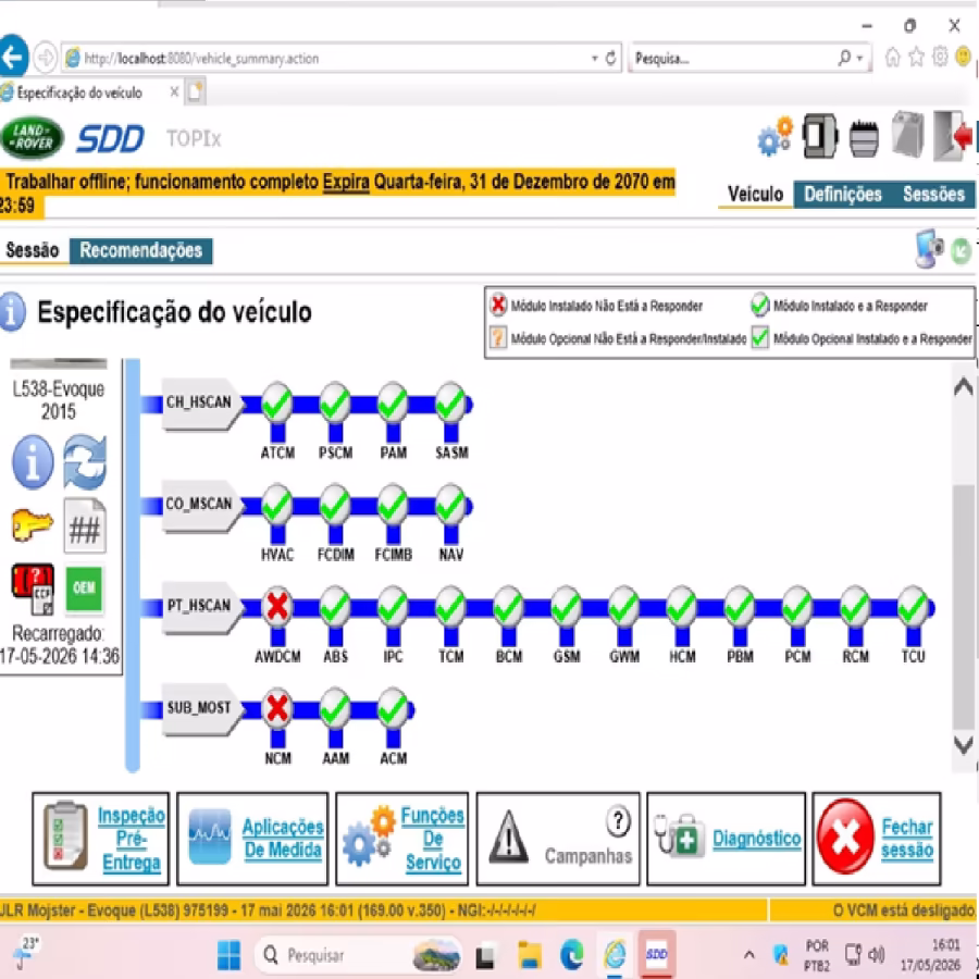 Geração de senha Engineer Code para SDD v169